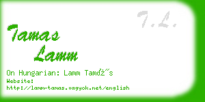 tamas lamm business card